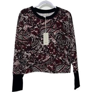 JOIE | NWT Caleigh Purple Black Floral Paisley Sweater C09